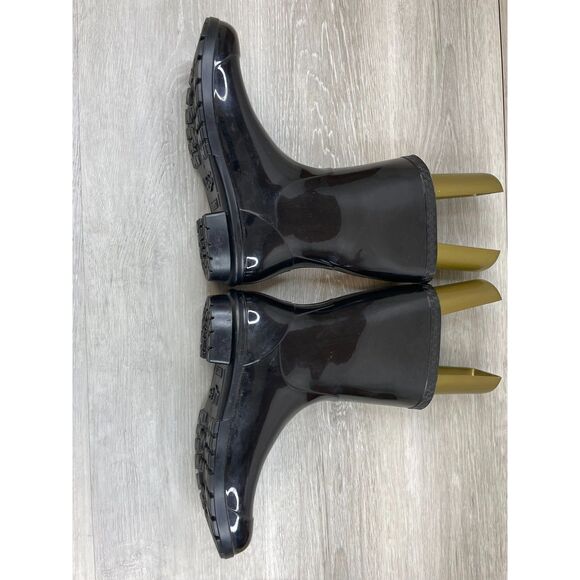 UGG Sienna Women's Boot Rain Waterproof Pull-On Round Toe Patent Rubber 8 Black - Picture 5 of 12